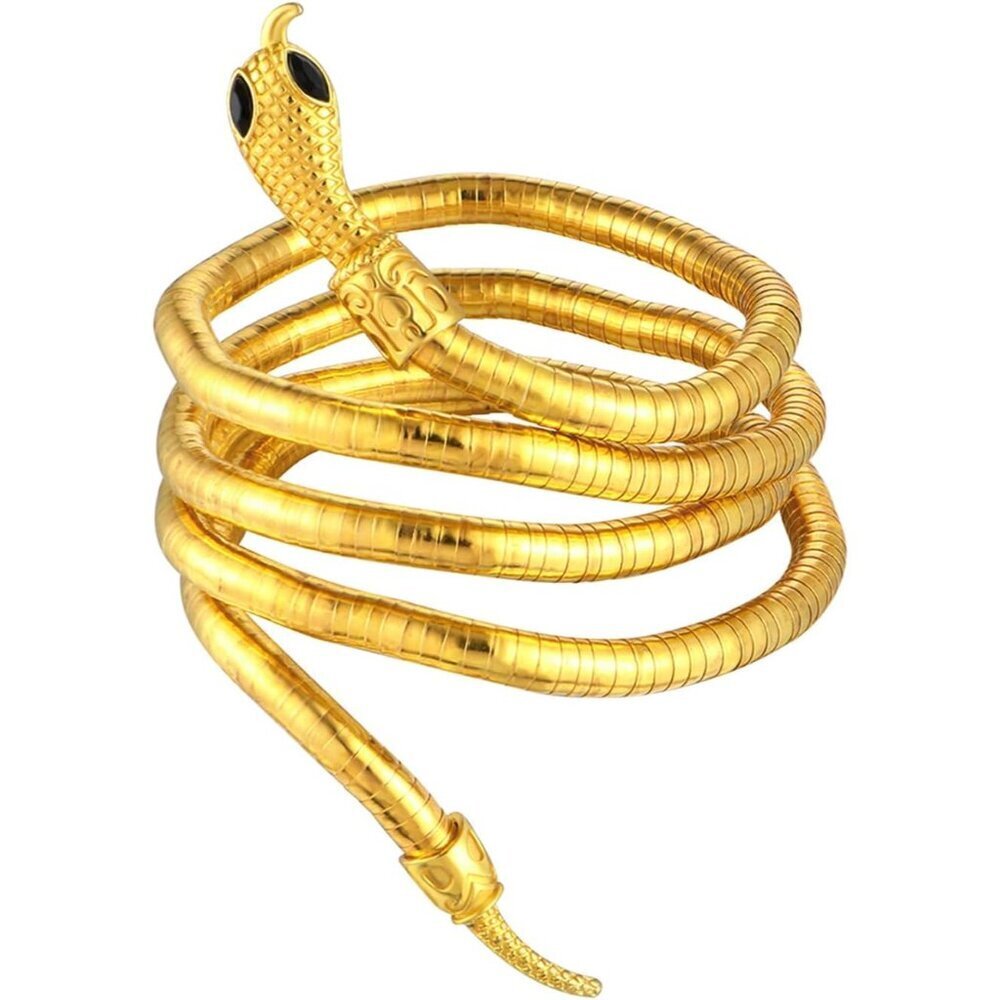 Long Snake Necklace Women Bendable Wrap Choker Bracelet Costume Accessory